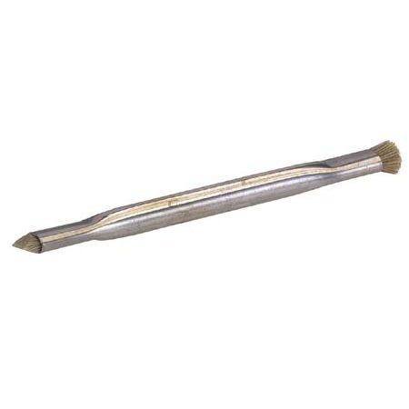 GORDON BRUSH 1/2" Flat, Tapered Double-End Applicator Brush, Zinc-Plated Steel Handle, 12 PK 1010CK-1/2G-12